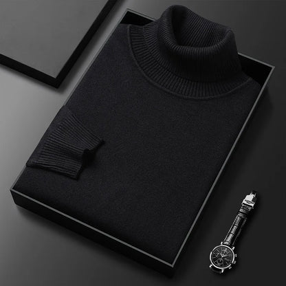 Laurent zwarte coltrui gevouwen in geschenkdoos met horloge
