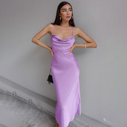 Vivenne - Elegante Cowl Neck Midi Jurk