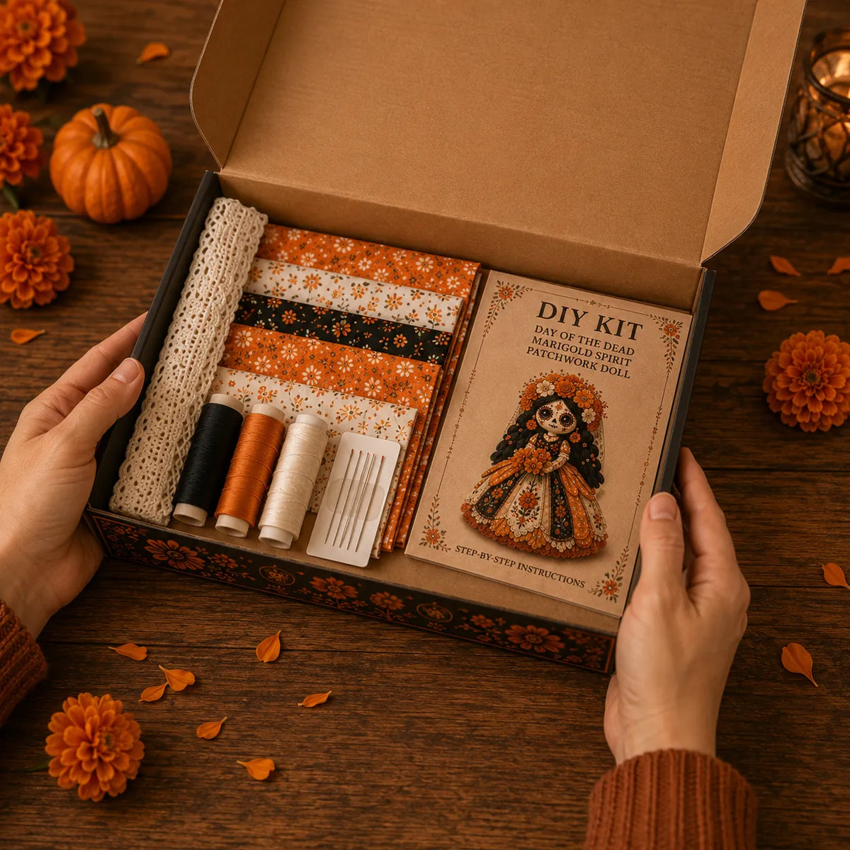 Day of the Dead Patchwork Pop Naaipakket - DIY Knutselset voor Beginners