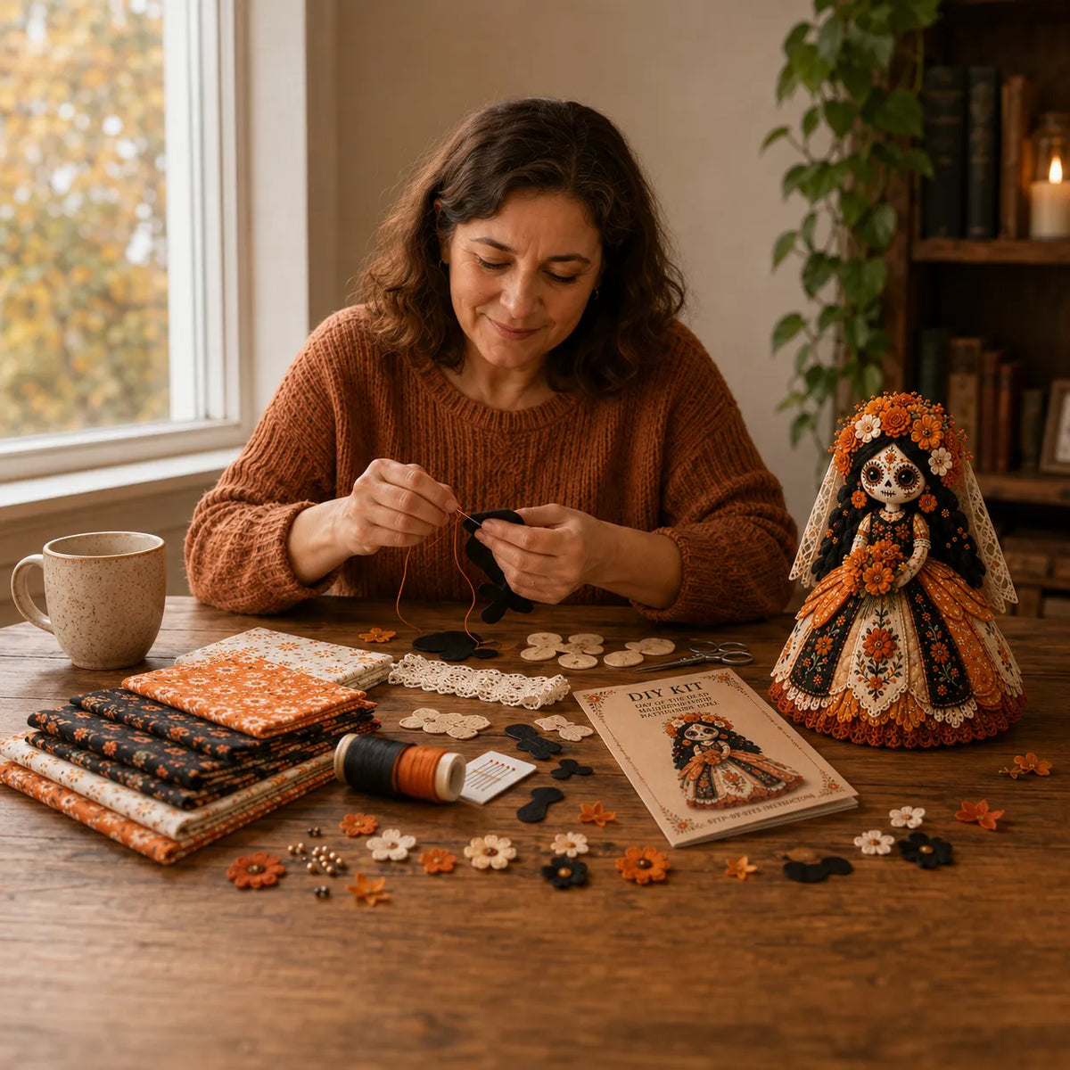 Day of the Dead Patchwork Pop Naaipakket - DIY Knutselset voor Beginners