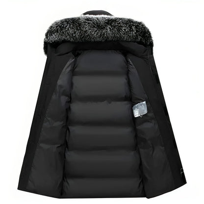 Lukas – Water - Repellent Winter Parka Jacket with Hood - Jackets - Black - Taylor & Bennett