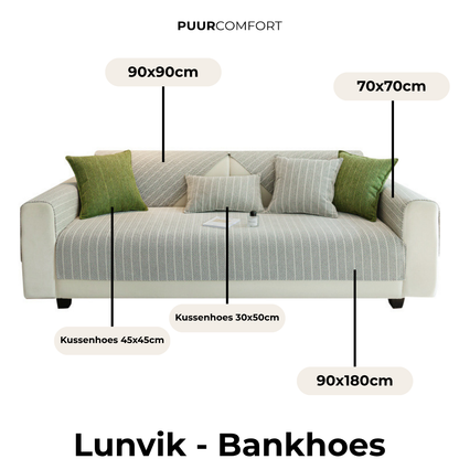 Bankhoes Chenille Anti-Slip - Huisdiervriendelijk & Wasbaar