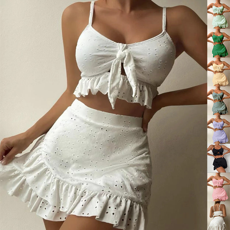 Fiorella - Ruffled Crop Top & Rok Set