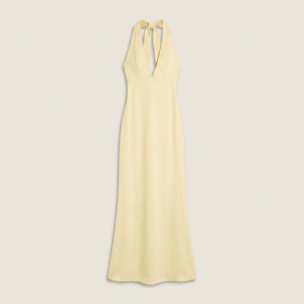 Dames Galajurk Halter V-Hals met Open Rug