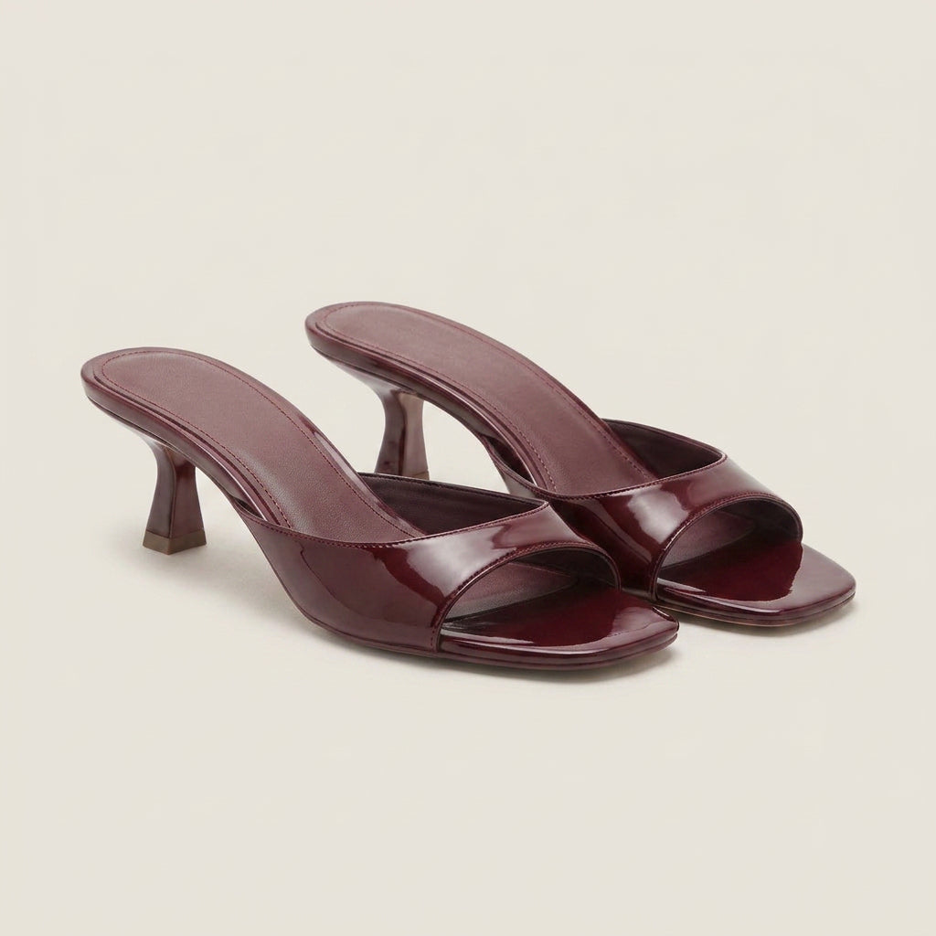 Dames Sandalen met Hak en Open Hiel – Vierkante Neus