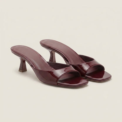 Dames Sandalen met Hak en Open Hiel – Vierkante Neus