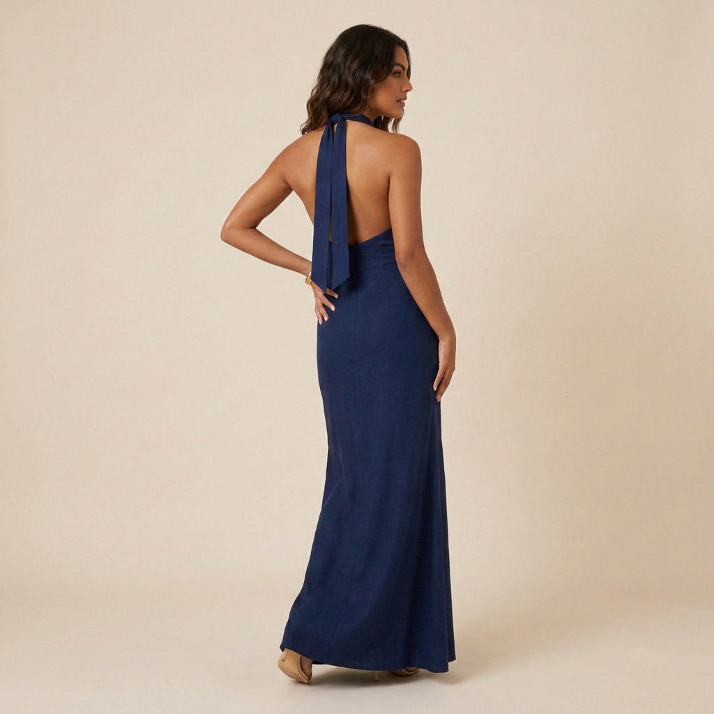 Dames Galajurk Halter V-Hals met Open Rug