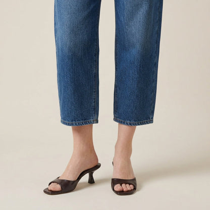 Dames Sandalen met Hak en Open Hiel – Vierkante Neus