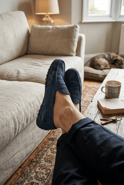 Heren Loafers – Penny Detail, Platte Zool, Casual voor Dagelijks Gebruik