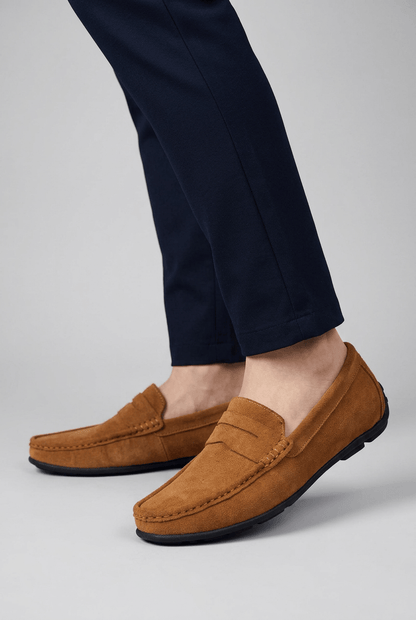 Heren Loafers – Penny Detail, Platte Zool, Casual voor Dagelijks Gebruik