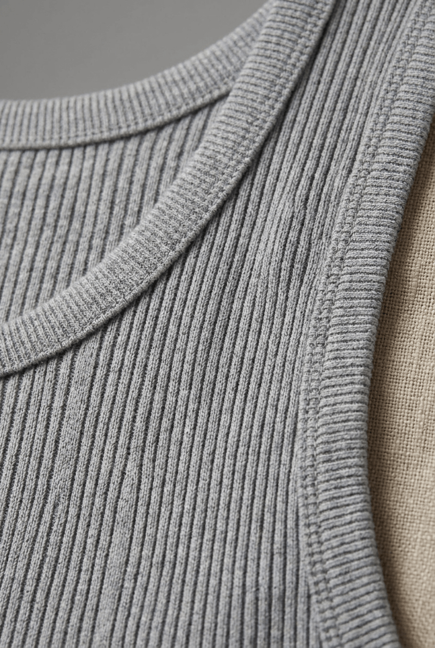 Heren Slim Fit Tanktop – Geribbeld, Geschikt voor Lente en Zomer