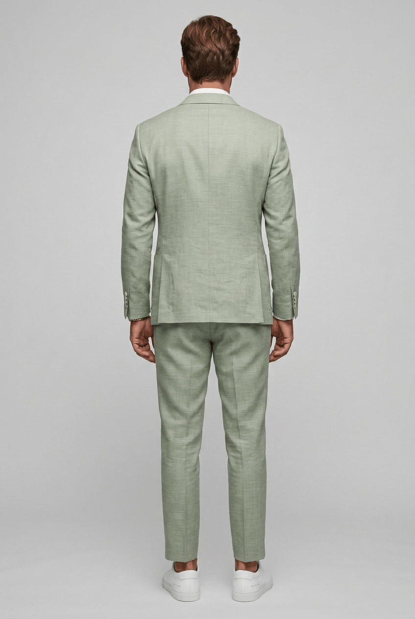 Heren Slim Fit Set – Tweedelig met Notch Revers, Geschikt voor Werk en Formele Gelegenheden