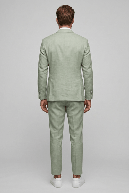 Heren Slim Fit Set – Tweedelig met Notch Revers, Geschikt voor Werk en Formele Gelegenheden