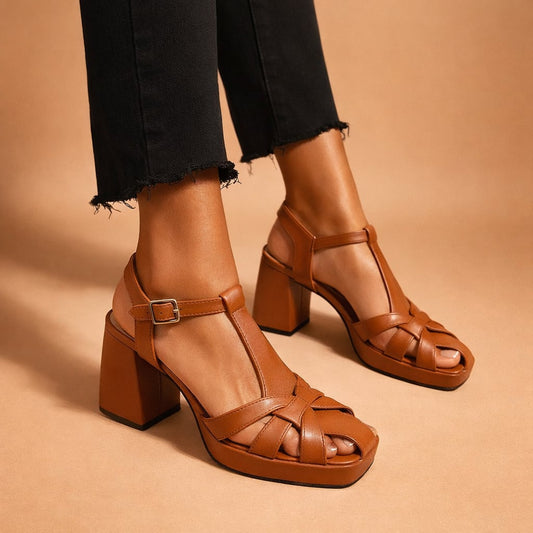 Leonora Inglewood Leather Block Heel Sandals_1