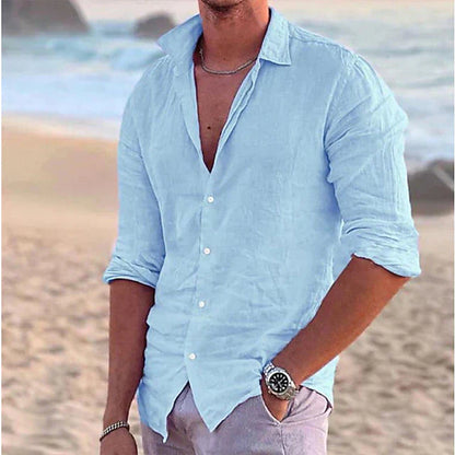 Heren Slim Fit Overhemd – Casual voor Zomergebruik, Met Knopen en Korte Mouwen