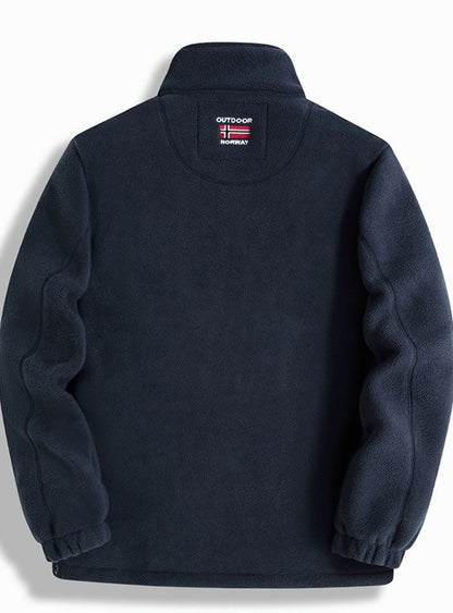 Heren Fleece Vest met Opstaande Kraag en Volledige Rits