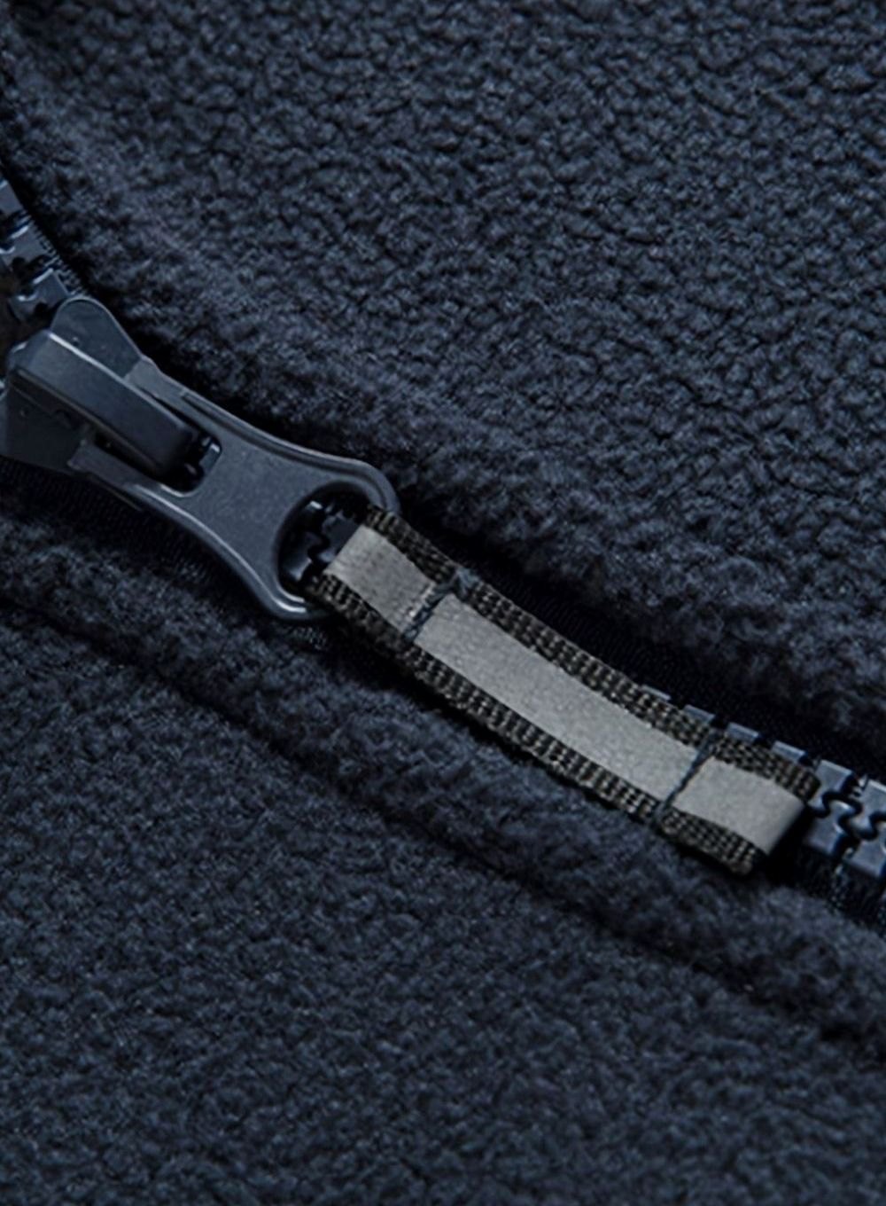 Heren Fleece Vest met Opstaande Kraag en Volledige Rits