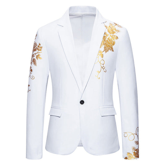 Heren Blazer met Bloemenprint – Getailleerd Colbert