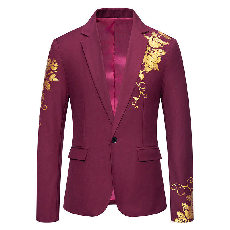 Heren Blazer met Bloemenprint – Getailleerd Colbert