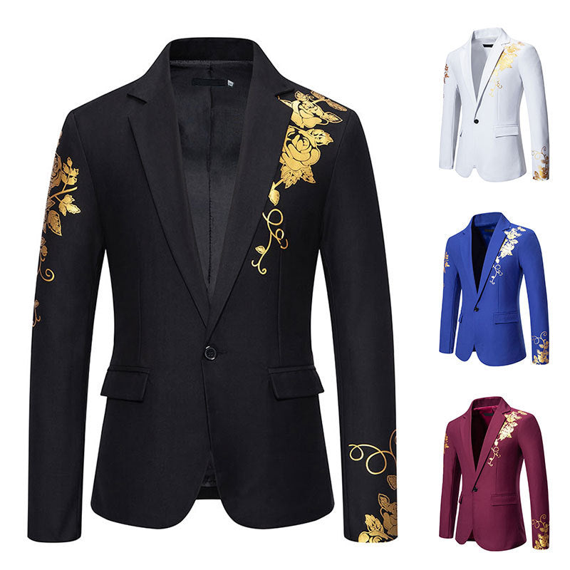 Heren Blazer met Bloemenprint – Getailleerd Colbert