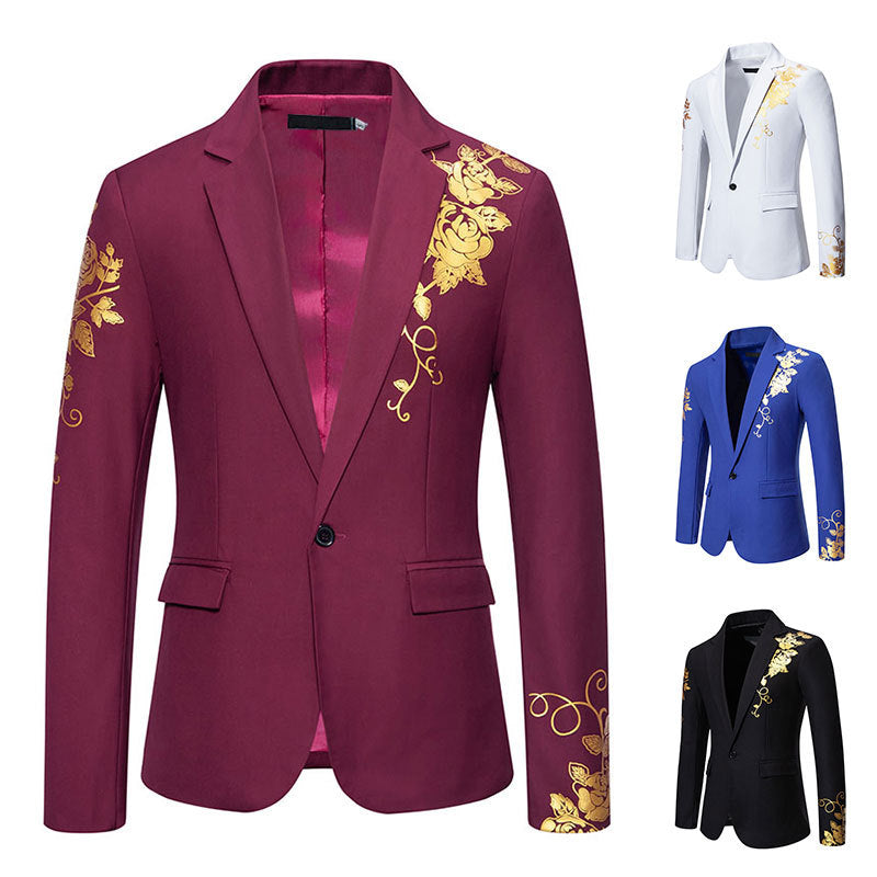 Heren Blazer met Bloemenprint – Getailleerd Colbert