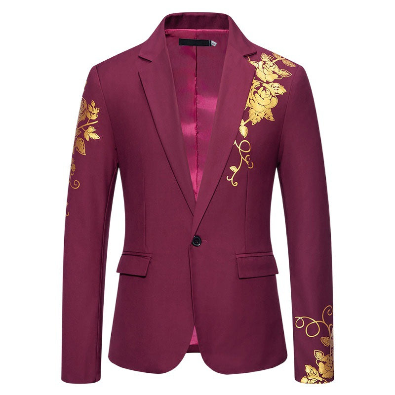 Heren Blazer met Bloemenprint – Getailleerd Colbert