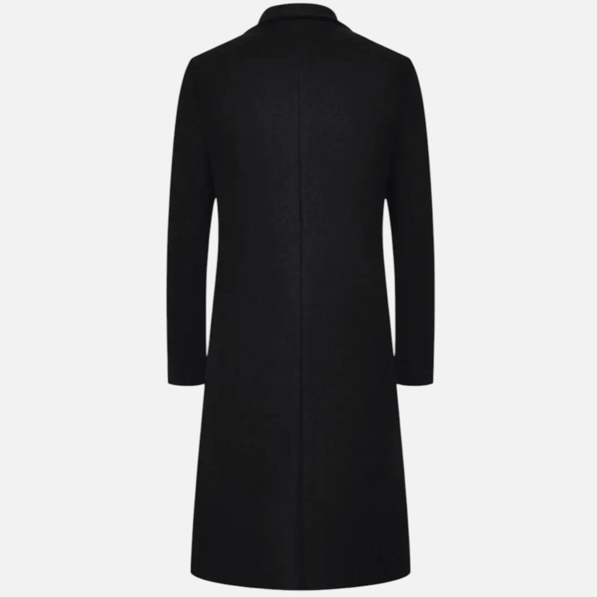 Heren Jas Enkelrijs Kniehoogte – Slim Fit Overjas met Reverskraag