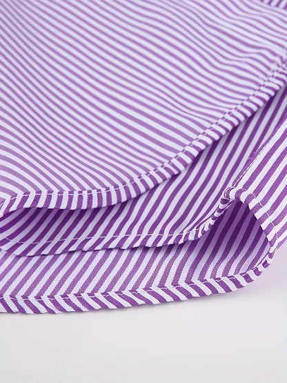 Heren Overhemd Lange Mouw met Mao Kraag - Zakelijk Shirt met Borstzak