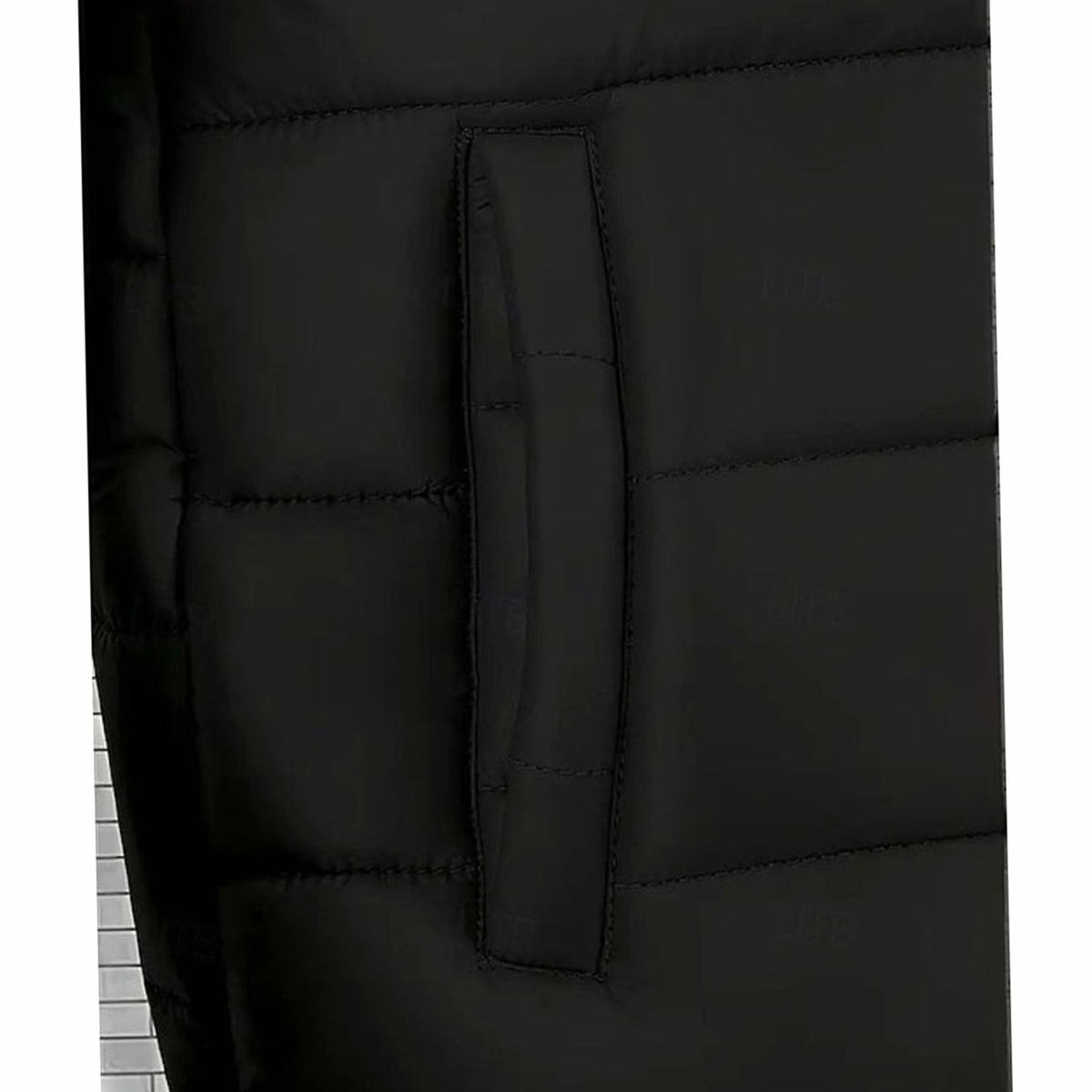 Heren Puffer Jas met Capuchon - Gewatteerd Gecoat Zwart