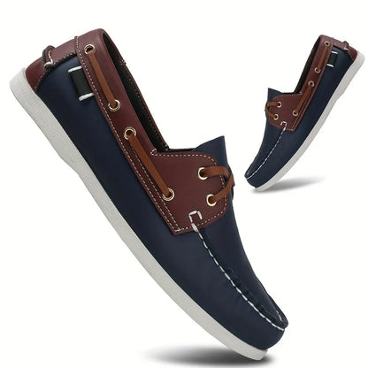 Heren Bootschoenen met Veterdetails en Ronde Neus