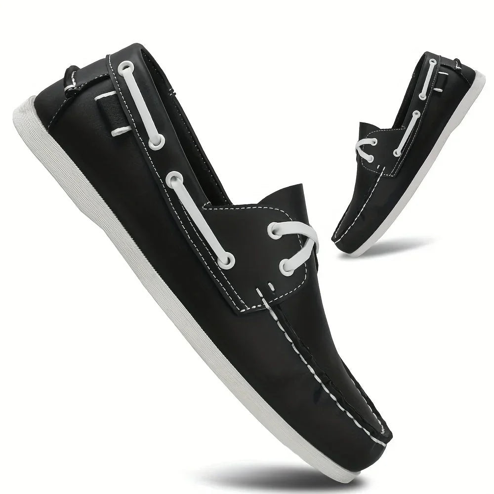 Heren Bootschoenen met Veterdetails en Ronde Neus