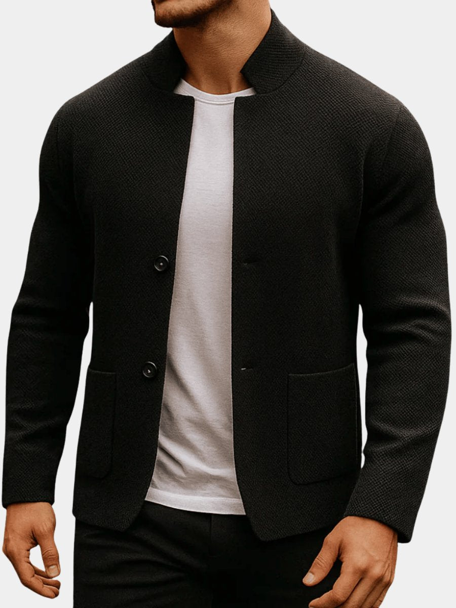 Heren Blazer Slim-Fit Gewatteerd met Mandarin Kraag