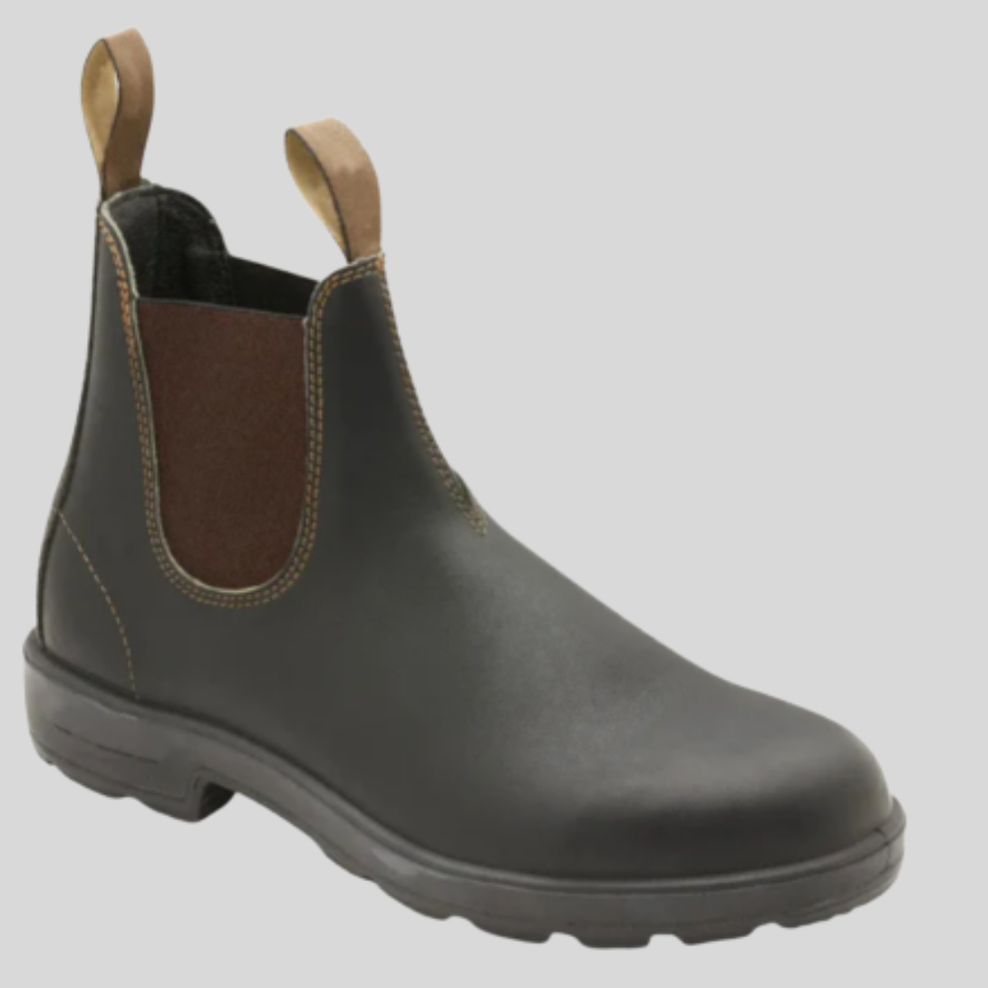 Heren Enkellaarzen Slip-On - Leren Boots Zonder Veters