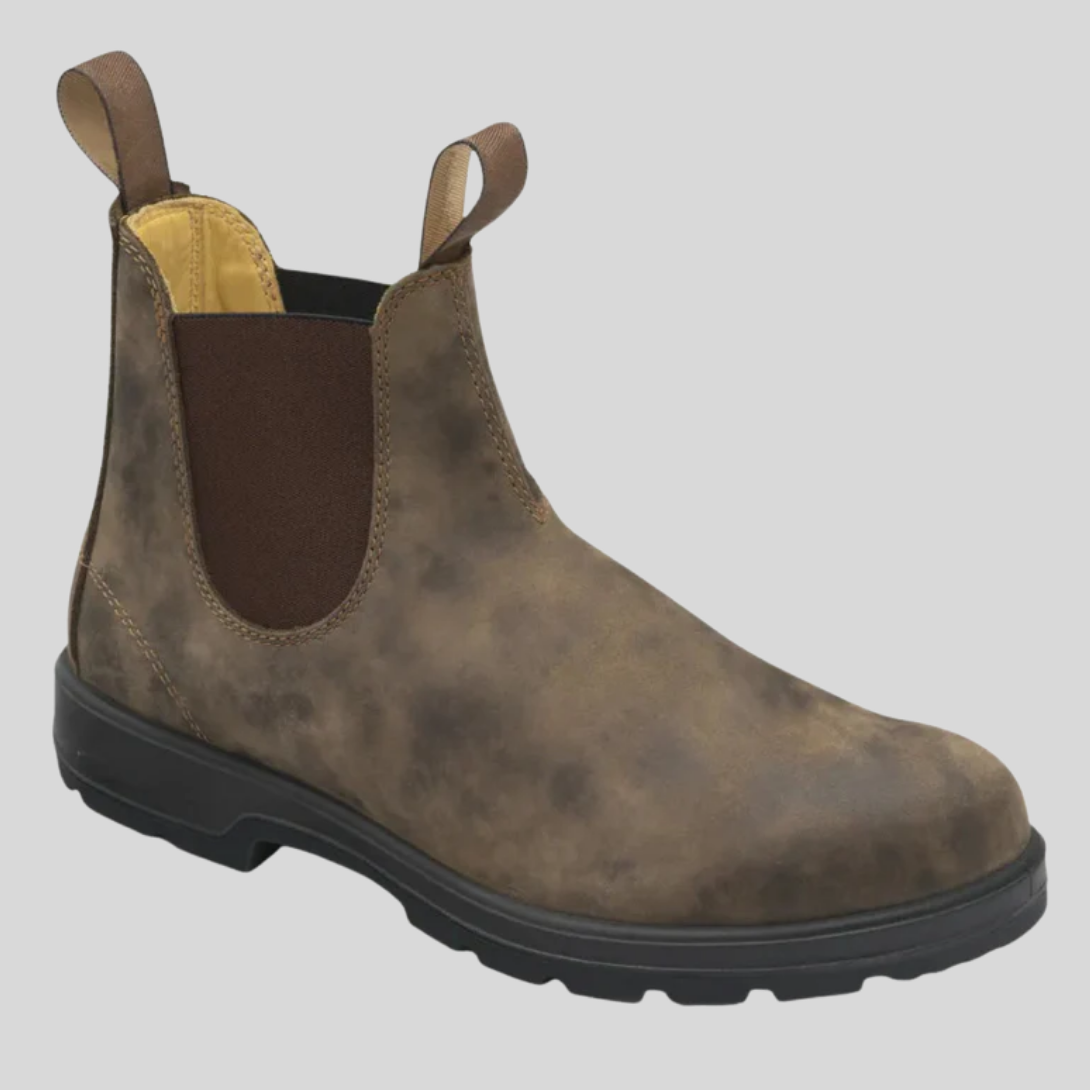 Heren Enkellaarzen Slip-On - Leren Boots Zonder Veters