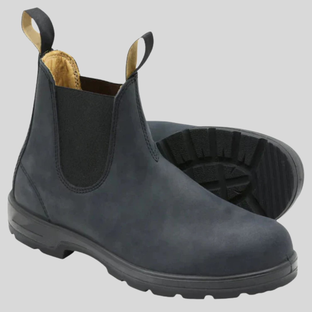Heren Enkellaarzen Slip-On - Leren Boots Zonder Veters