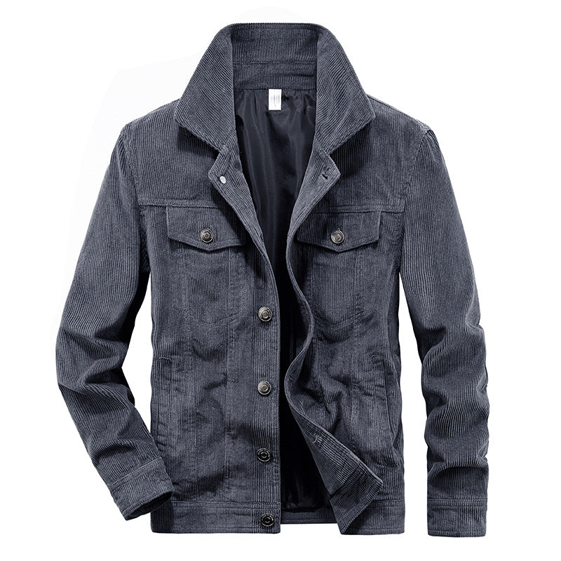 Heren Corduroy Jack Dun Model – Casual Ribfluweel Jas
