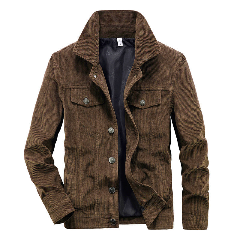 Heren Corduroy Jack Dun Model – Casual Ribfluweel Jas