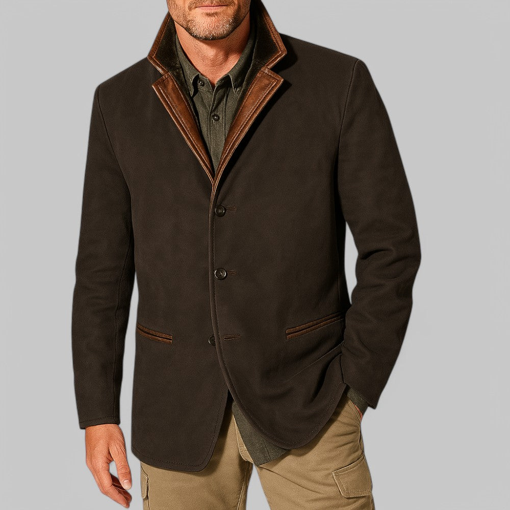 Heren Blazer Vintage Veldjasstijl – Klassieke Herfstjas