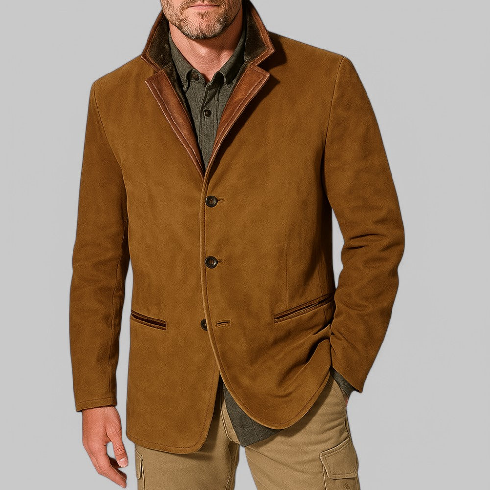 Heren Blazer Vintage Veldjasstijl – Klassieke Herfstjas