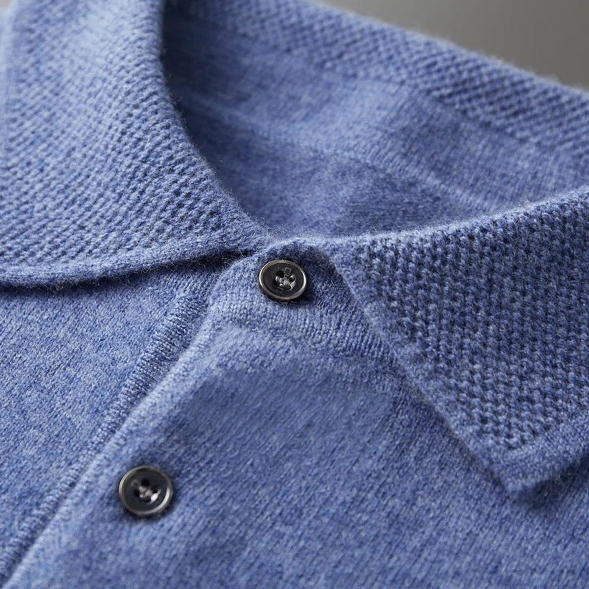 Heren Cashmere Trui met Polokraag en Lange Mouwen