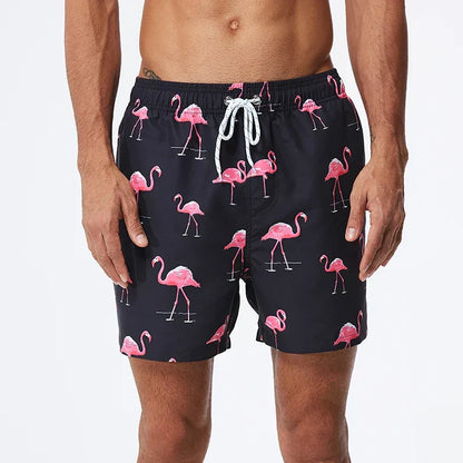 Heren Zwemshort met Print, Zakken en Trekkoord
