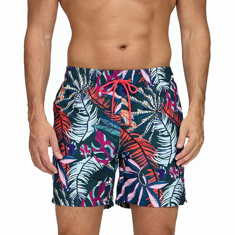 Heren Zwemshort met Print, Zakken en Trekkoord