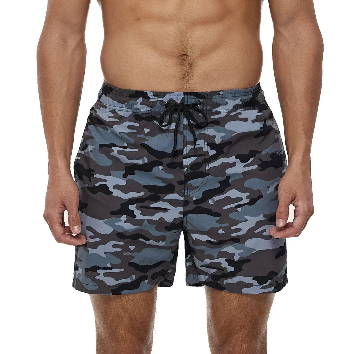 Heren Zwemshort met Print, Zakken en Trekkoord