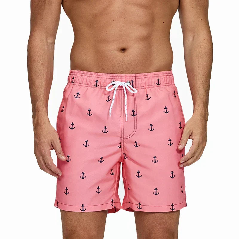 Heren Zwemshort met Print, Zakken en Trekkoord
