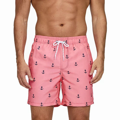 Heren Zwemshort met Print, Zakken en Trekkoord