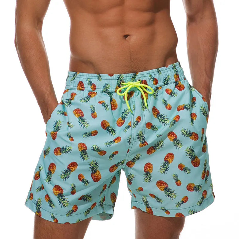 Heren Zwemshort met Print, Zakken en Trekkoord