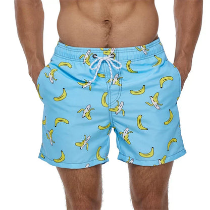 Heren Zwemshort met Print, Zakken en Trekkoord