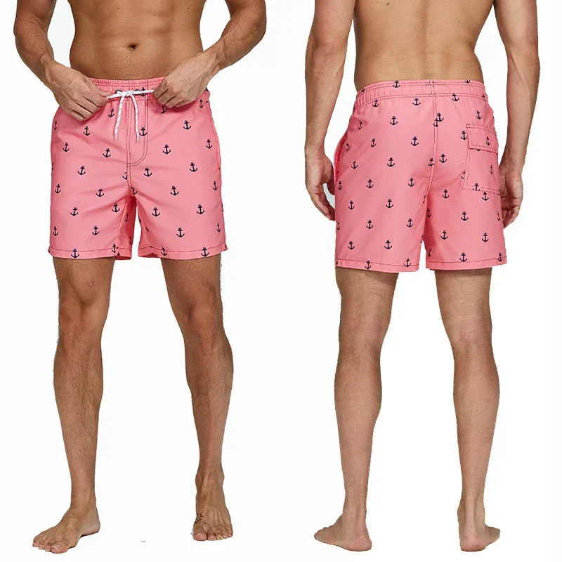 Heren Zwemshort met Print, Zakken en Trekkoord