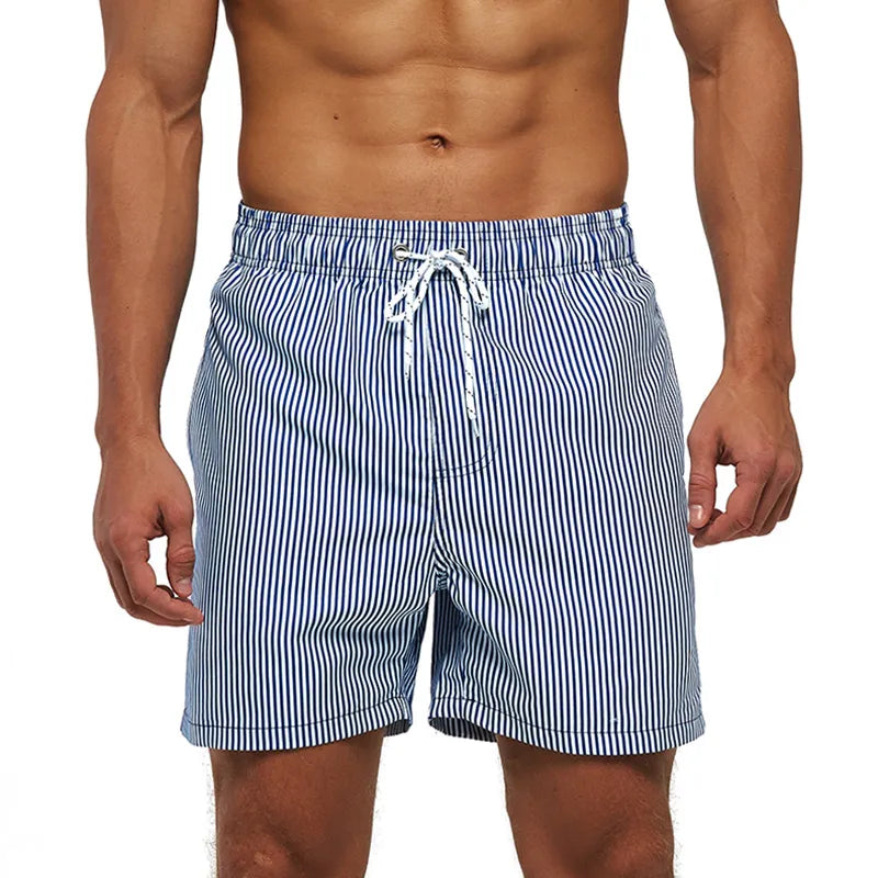 Heren Zwemshort met Print, Zakken en Trekkoord