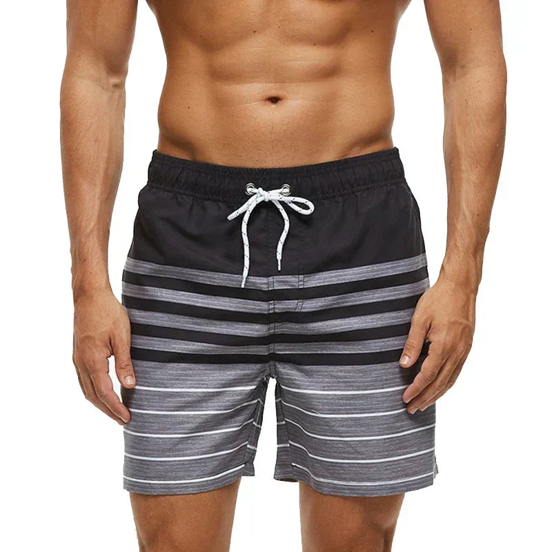 Heren Zwemshort met Print, Zakken en Trekkoord